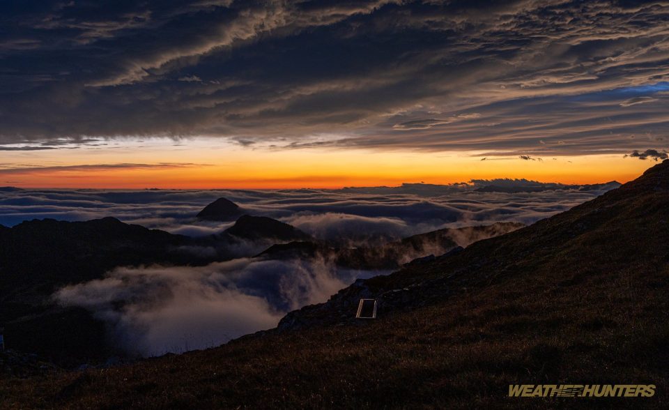 Sonnenaufgang an der Weilheimer Hütte