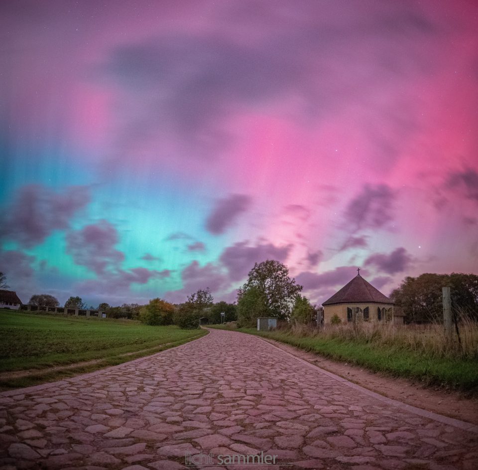 Polarlicht Kirche Vitte/Rügen