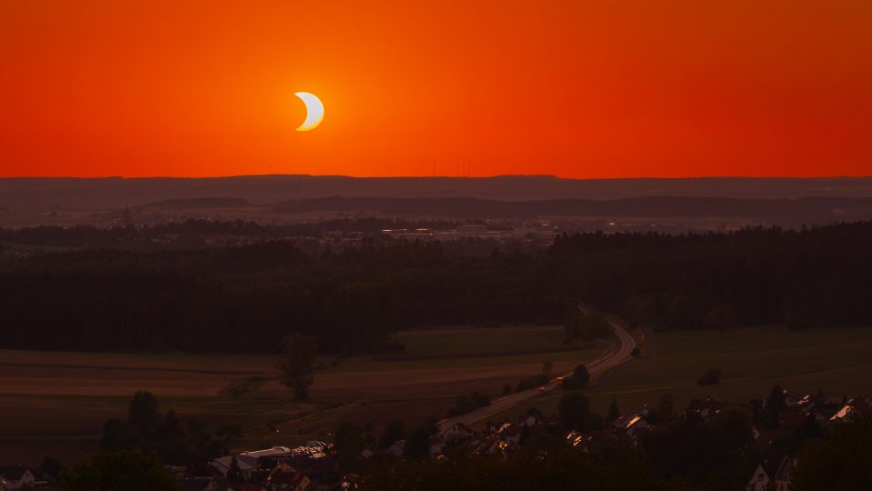 Partielle Sonnenfinsterniss am Hohenkarpfen, 12. August 2026
