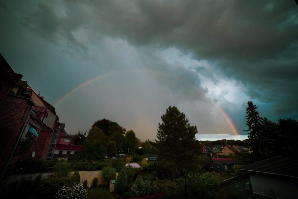Regenbogen über Sangerhausen
