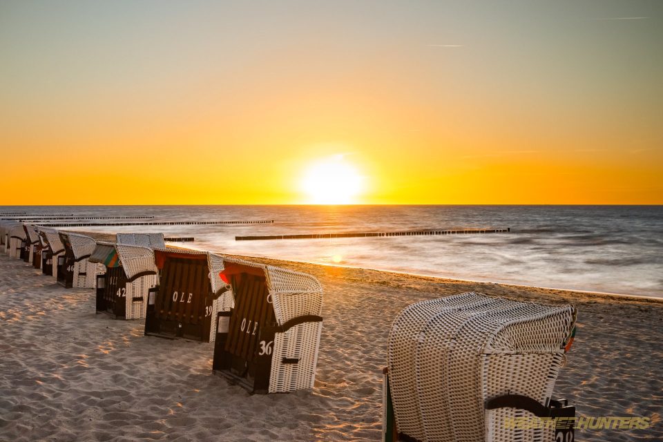 Anfang vom Sonnenuntergang an der Ostsee