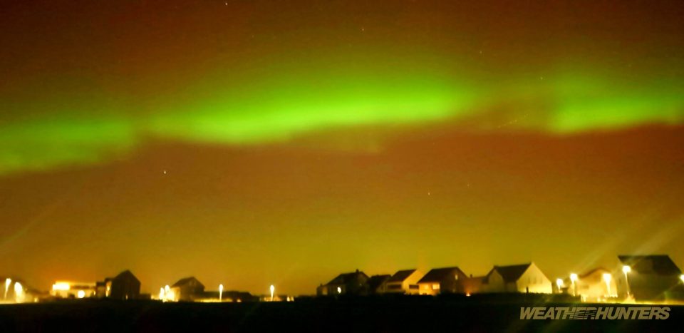 Grünes Polarlicht in Herzogenrath