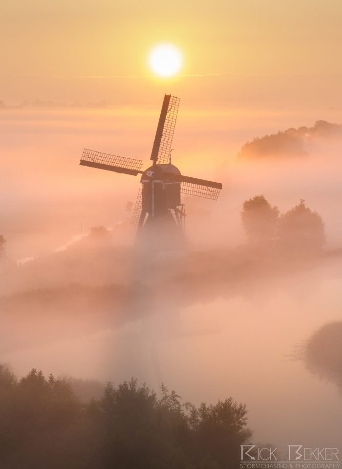 Foggy windmills