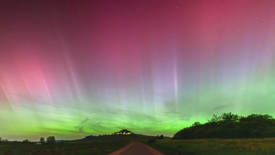 Polarlicht über dem Hohenkarpfen, 11. Mai 2024