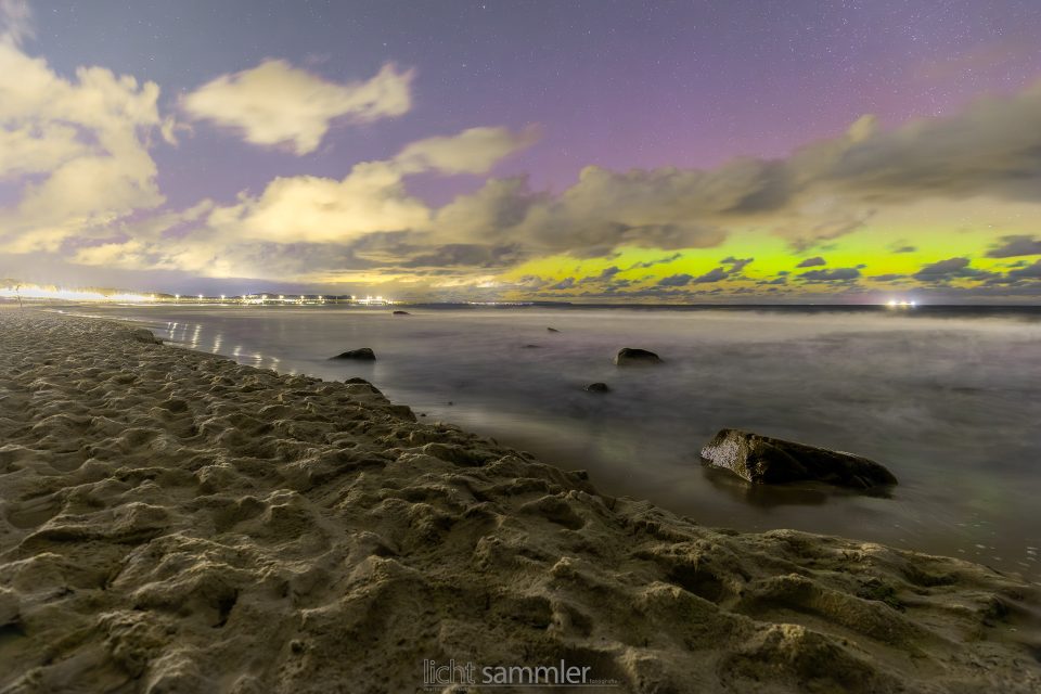 Leichtes Polarlicht in Göhren/Rügen