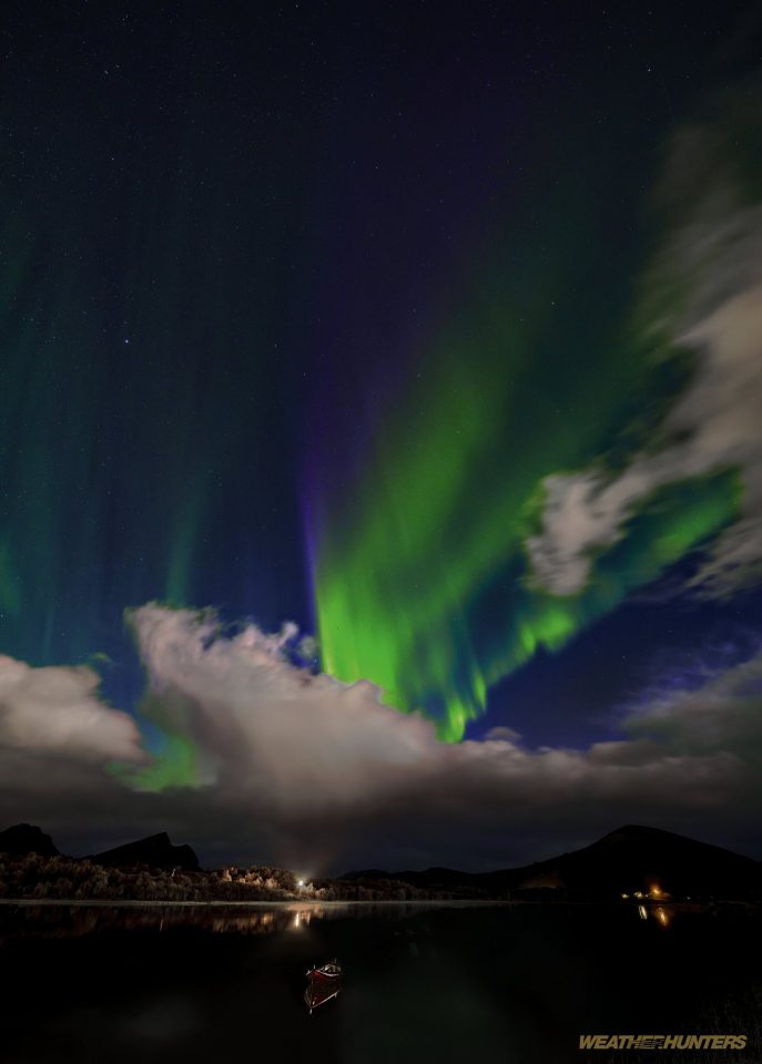 Polarlicht bei Leknes