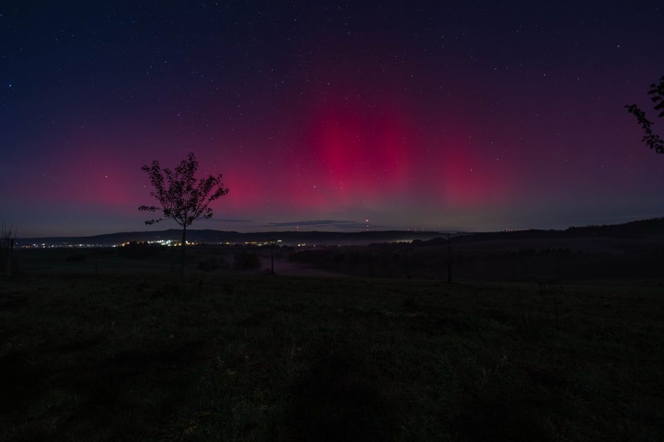 Polarlicht über dem Saarland