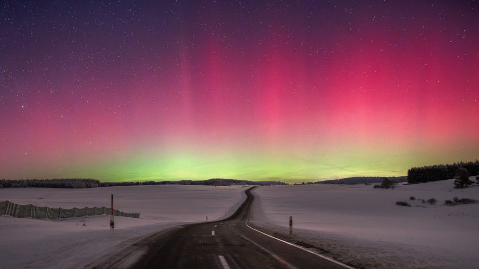 Polarlicht über der Alb bei Böttingen, 20. Januar 2026
