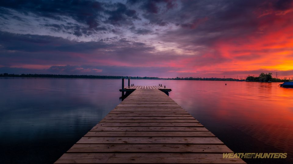 Mandichosee im Morgenrot