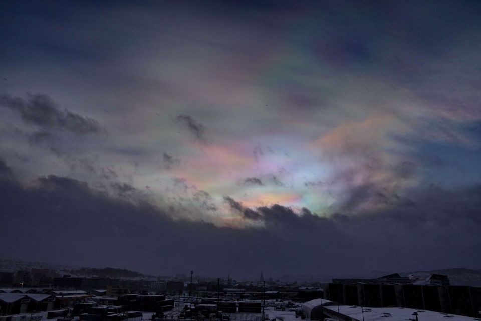 Polare Stratosphärenwolken über Trondheim