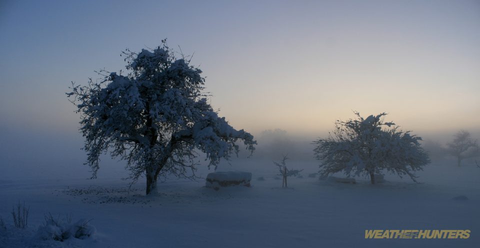 winterliche Blaue Stunde