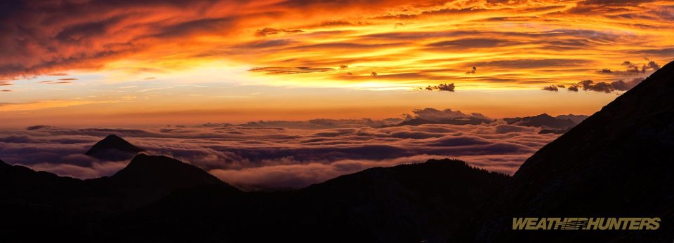 Sonnenaufgang an der Weilheimer Hütte
