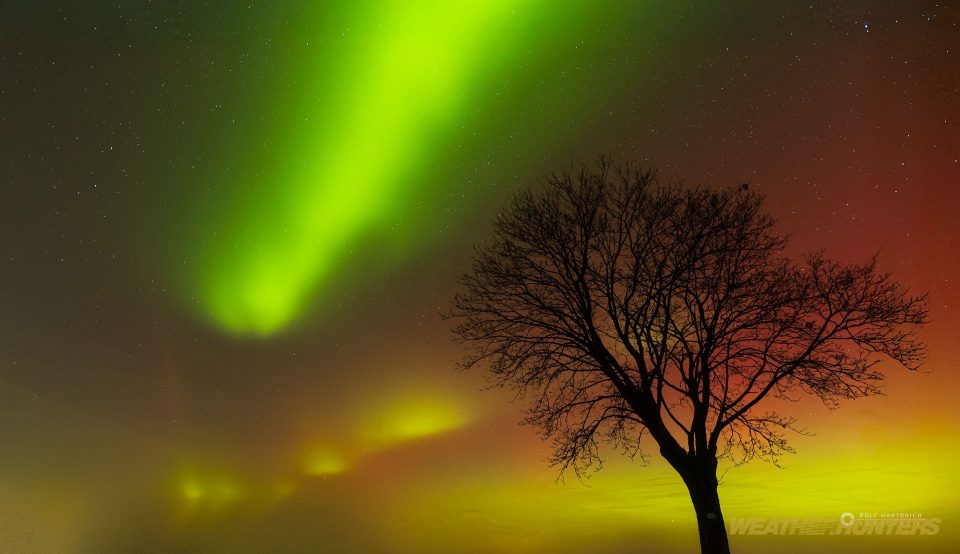 Polarlicht über Hohenlohe