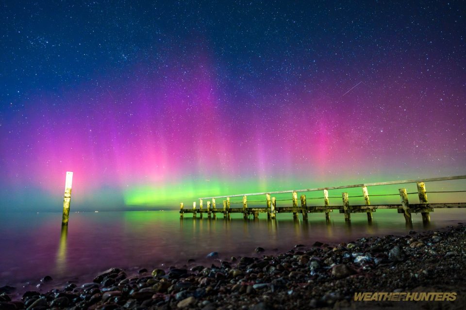 Polarlicht am Strand
