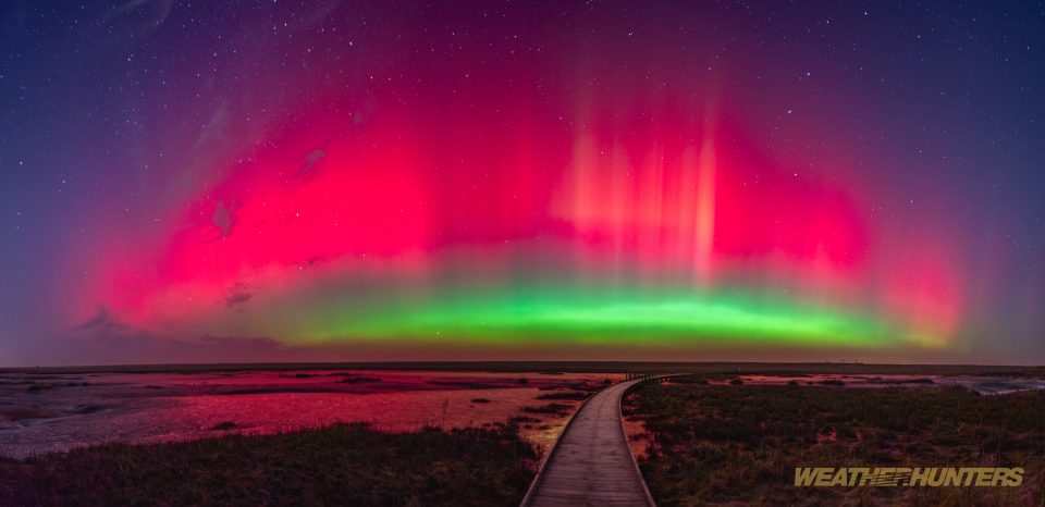 Polarlichter über der Nordsee