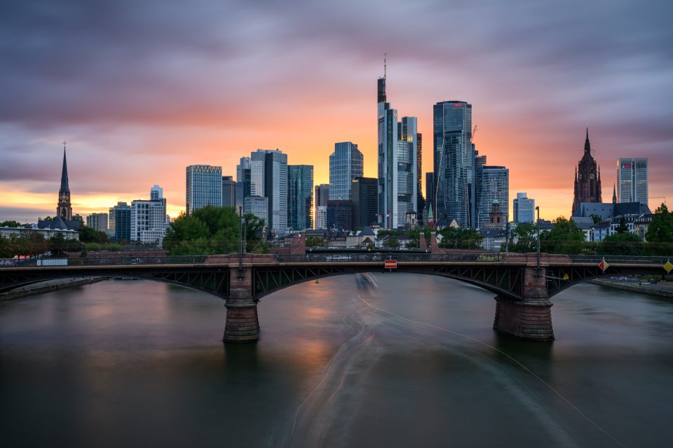 Abendrot in Frankfurt