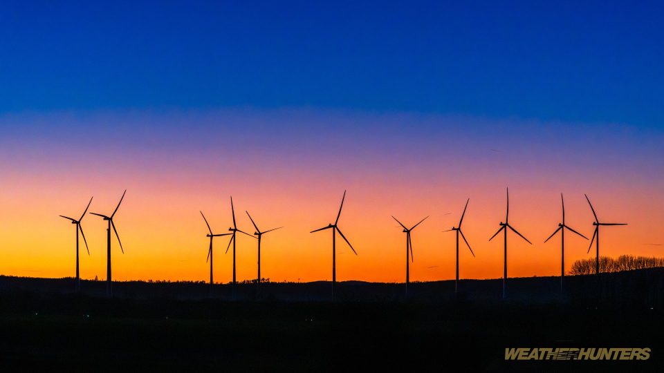 Abendrot im nördlichen Vorharz