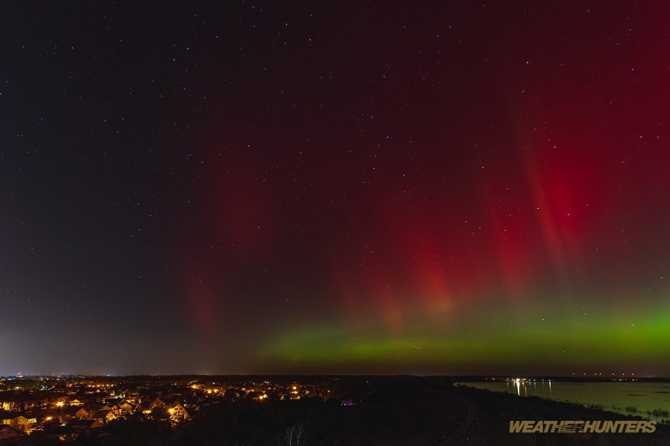 Polarlichter über dem Cottbuser Ostsee
