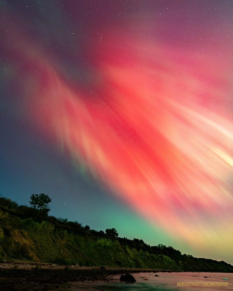 Polarlicht über der Ostsee