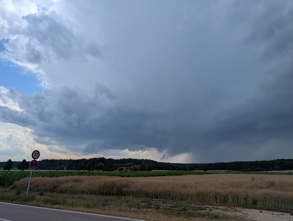 Superzelle mit 5 cm Hagel