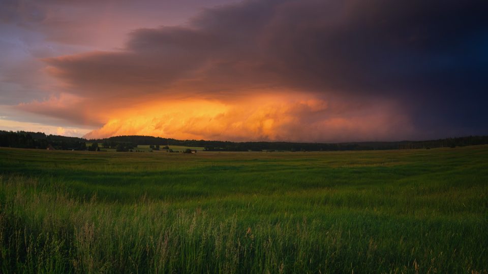 Leuchtendes Gewitter bei Bad Saulgau, 13. Juni 2020