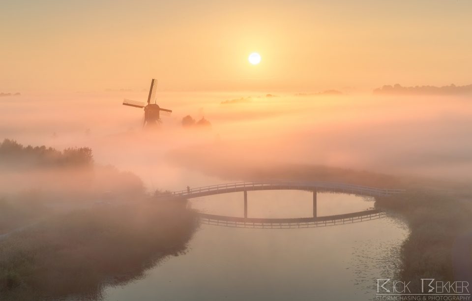 Foggy windmills