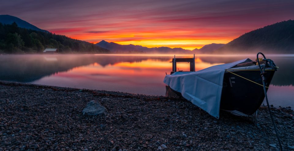 Der Walchensee am Morgen