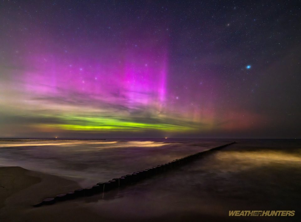Polarlicht über der Ostsee