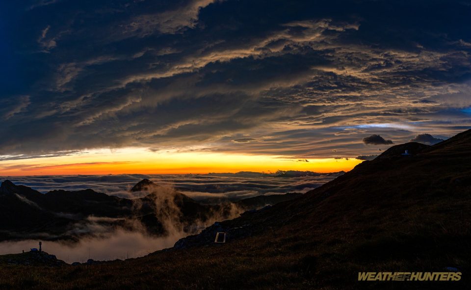 Sonnenaufgang an der Weilheimer Hütte