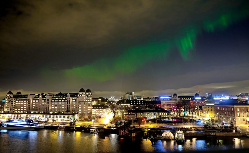 Polarlichter über Oslo