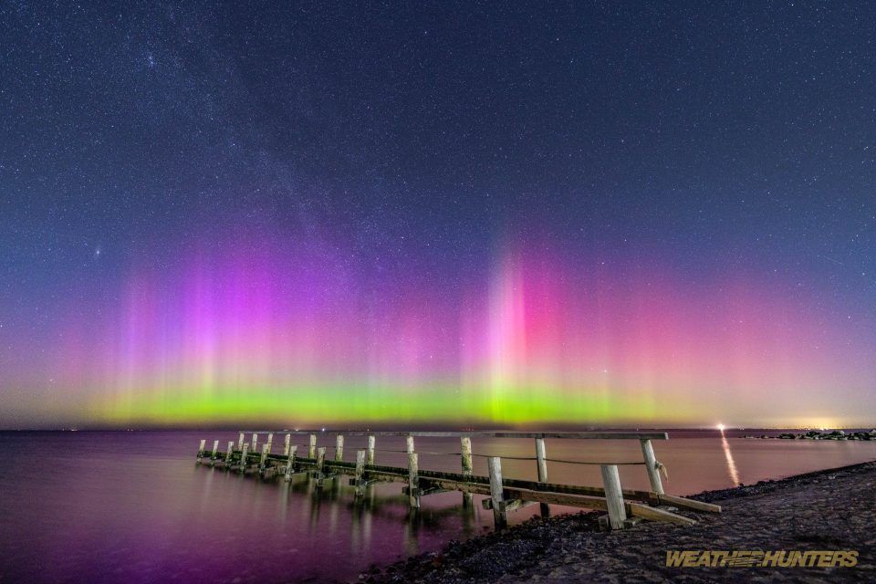 Polarlicht über der Ostsee