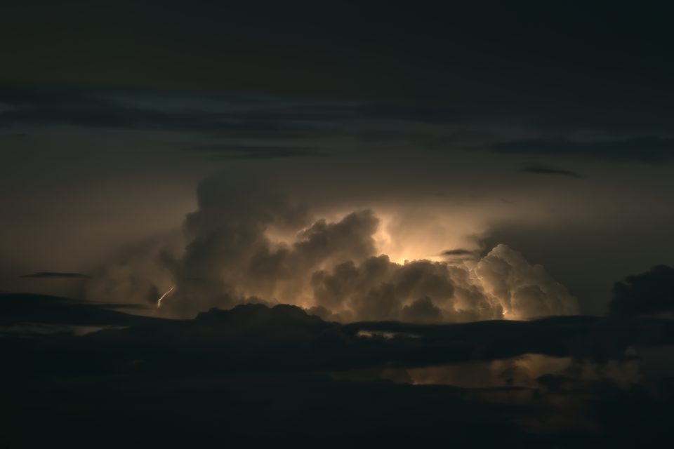 Gewitter über Helgoland Nähe Bremen aufgenommen