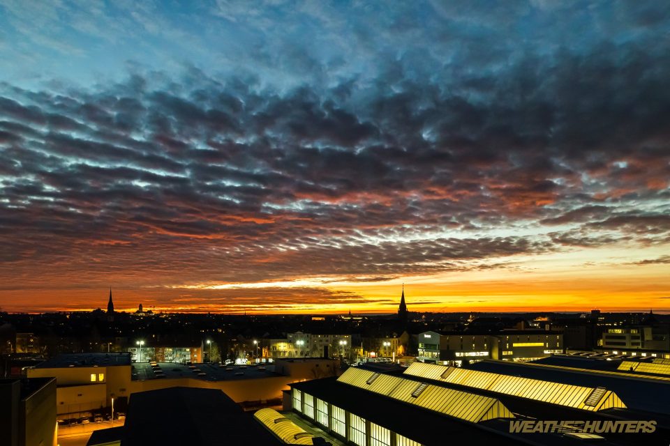 Sonnenaufgang über Darmstadt