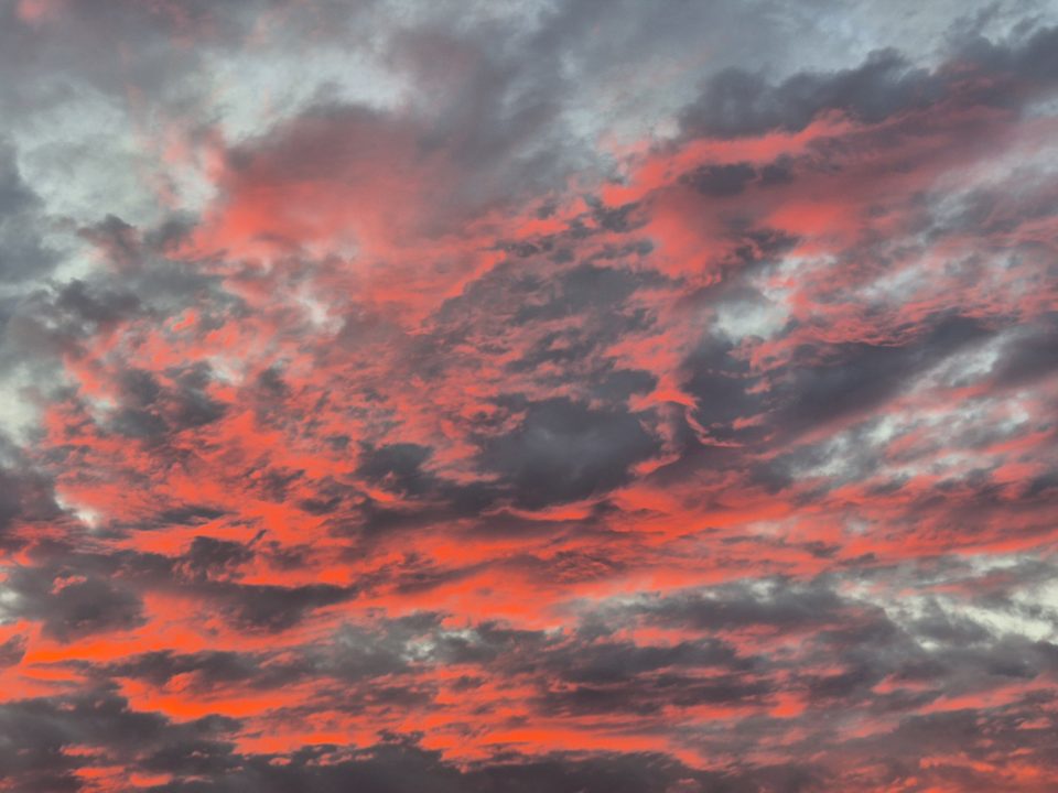 Wolken "brennen"