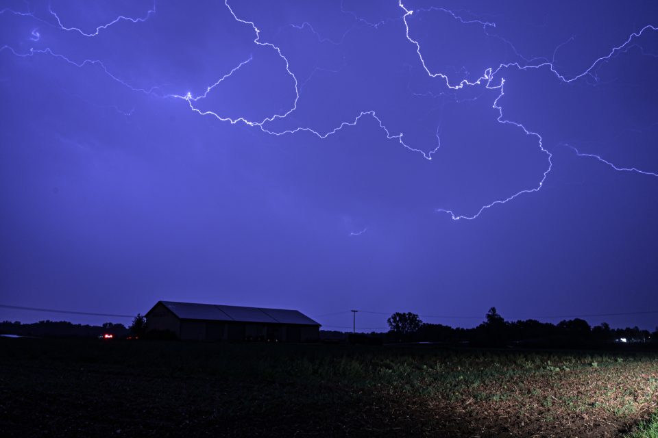 Blitzintensives Gewitter