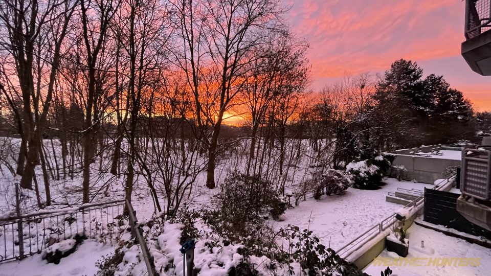 Morgenrot im Winter