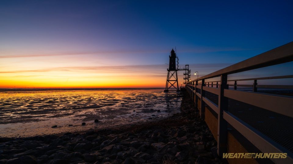 Abendrot am Leuchtturm